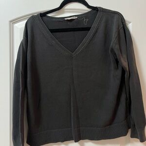 Women's V-Neck Faded Black Oversized Everlane Sweater